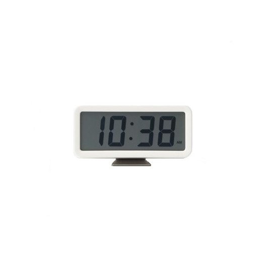 Zegar cyfrowy z alarmem S w kolorze białym