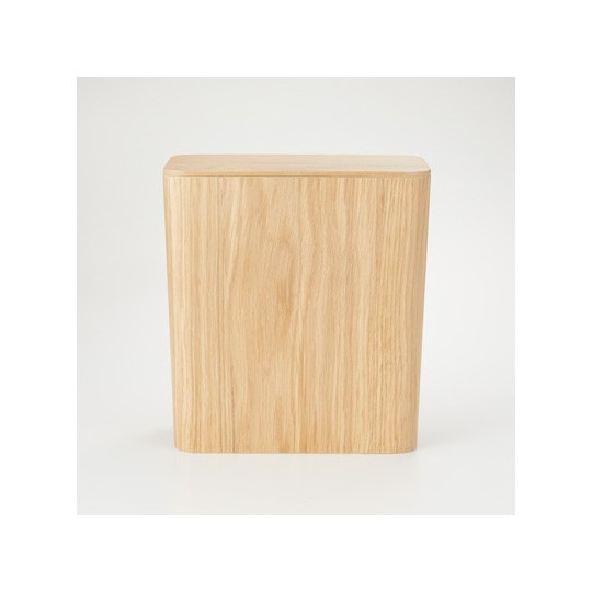 Pokrywa na kosz na śmieci prostokątny fornir dębowy