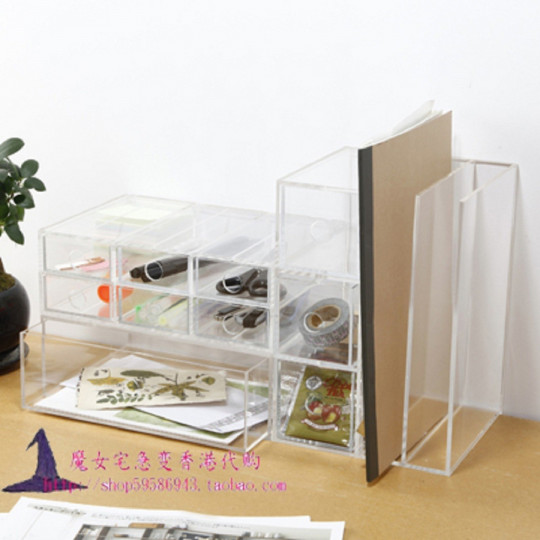 Organizer pionowy z 3 szufladami akrylowy