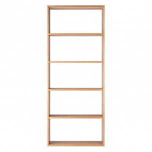 Szeroki regał dębowy z 5 półkami 81,5 x 28,5 x 200cm