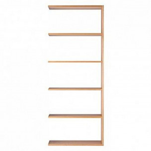 Dostawiany, szeroki regał dębowy z 5 półkami 79,5 x 28,5 x 200cm