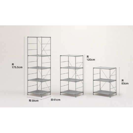 Regał stal nierdzewna wąski 5 półek