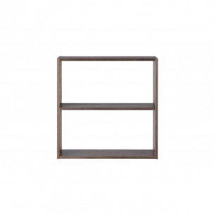 Szeroki regał orzech z 2 półkami 81,5 x 28,5 x 81,5cm