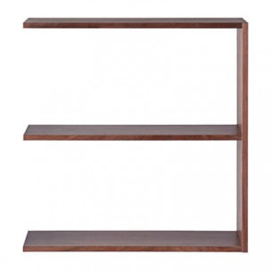 Dostawiany, szeroki regał orzech z 2 półkami 79,5 x 28,5 x 81,5cm