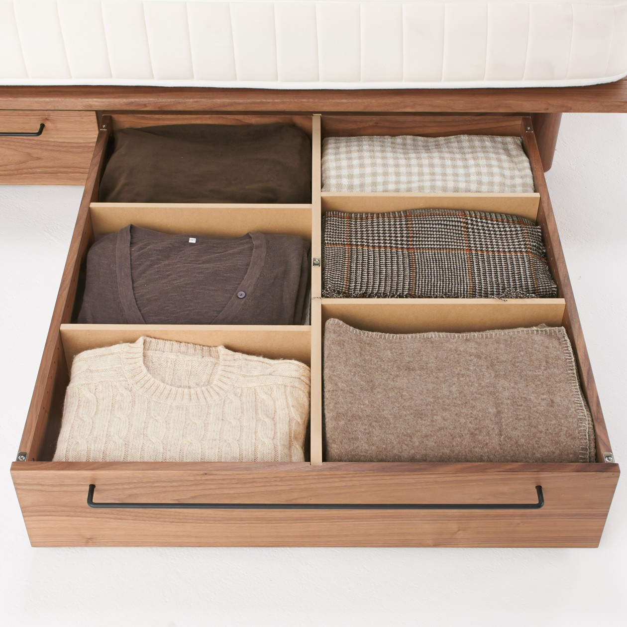 Szuflada do łóżka systemowego 19 cm orzech