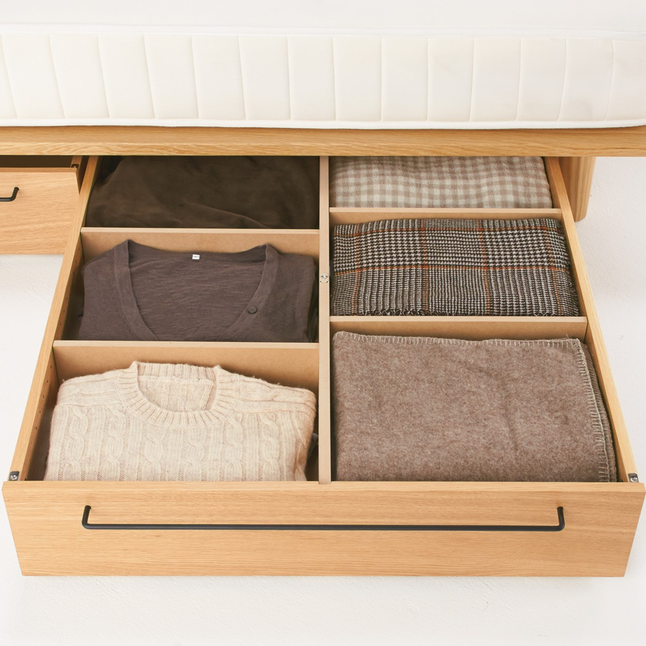 Szuflada do łóżka systemowego w kolorze dąb 80 x 90,5 x 25 cm