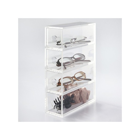 Organizer pionowy z 4 szufladami akrylowy