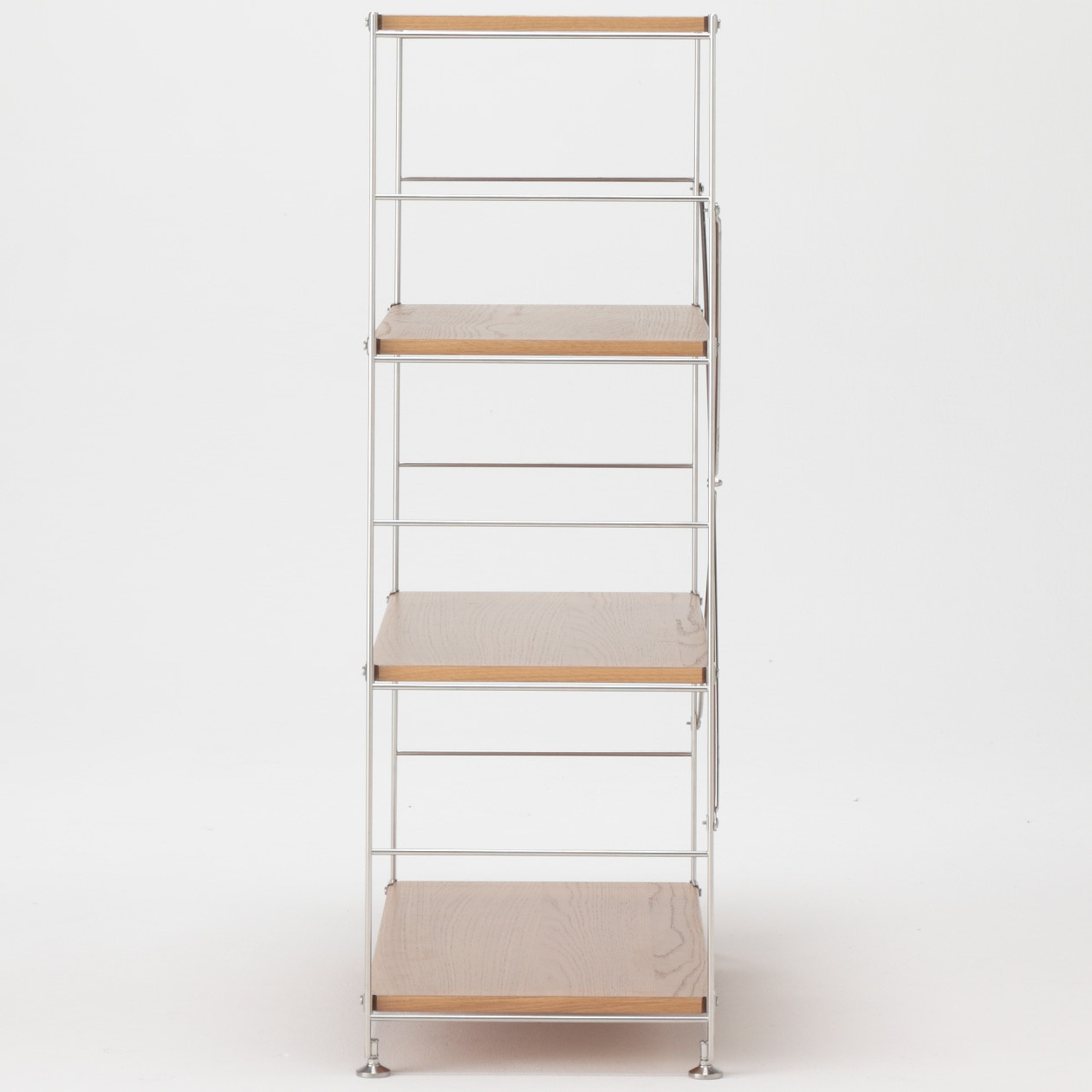 Regał stal/dąb szeroki 4 półki 86x41x120cm