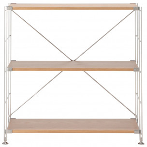 Regał stal/dąb szeroki 3...