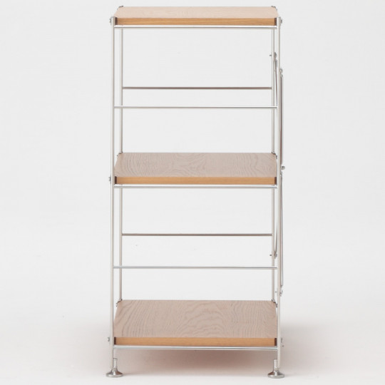 Regał stal/dąb wąski 3 półki 58x41x83cm