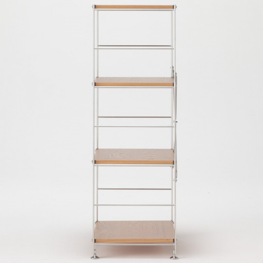 Regał stal/dąb wąski 4 półki 58x41x120cm