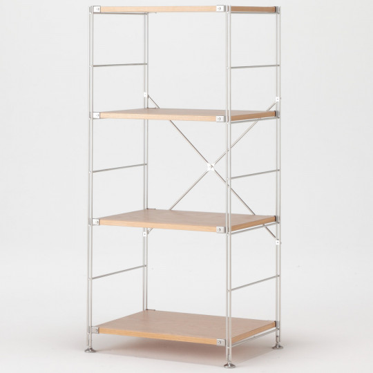 Regał stal/dąb wąski 4 półki 58x41x120cm