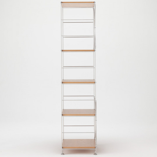 Regał stal/dąb wąski 5 półek 58x41x175,5cm