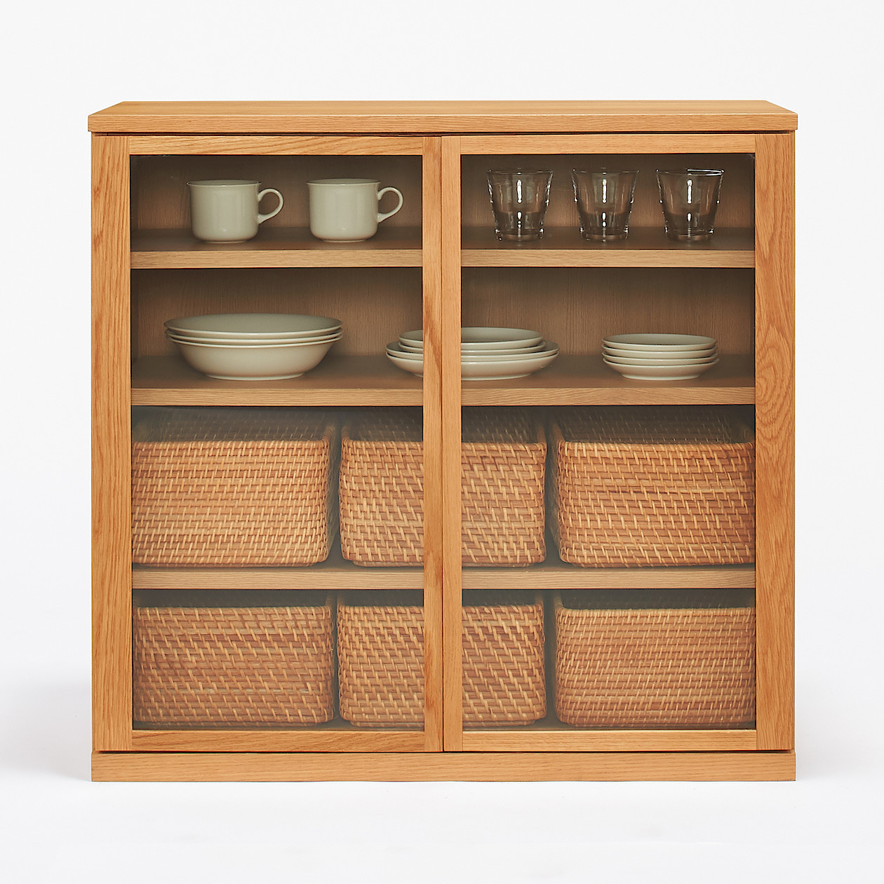 Witryna otwierana dąb