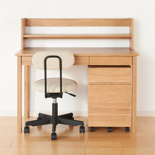 Biurko dąb z szufladami - półka na biurko 109x20x30cm