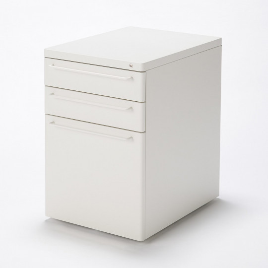 Szafka biurkowa kontenerek stal jasny szary