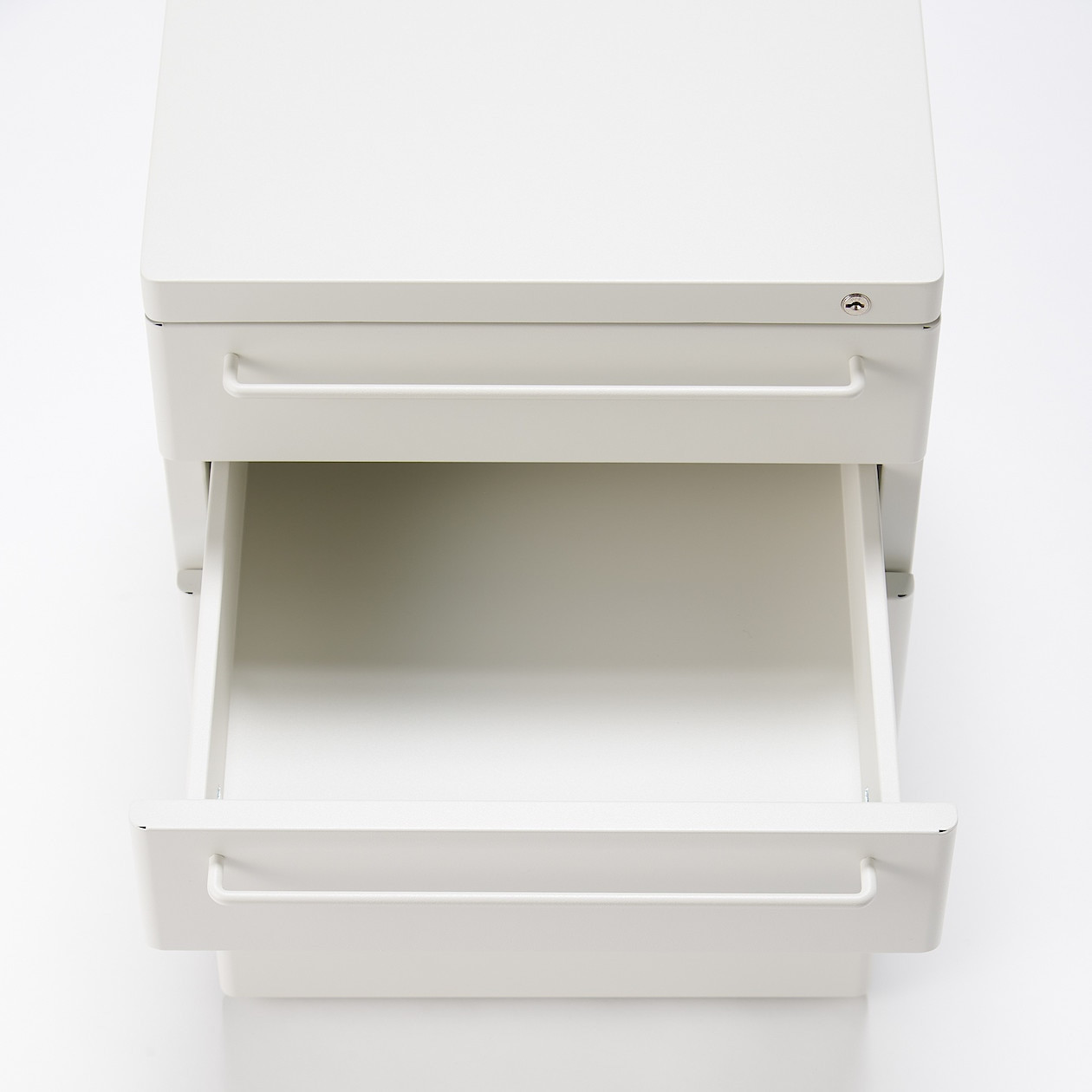 Szafka biurkowa kontenerek stal jasny szary