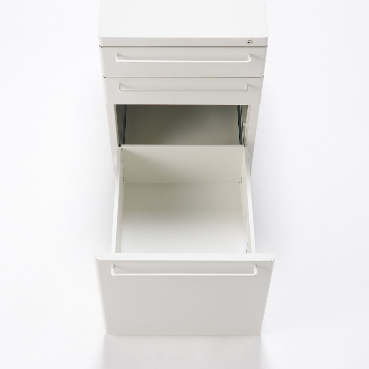 Szafka biurkowa kontenerek stal jasny szary