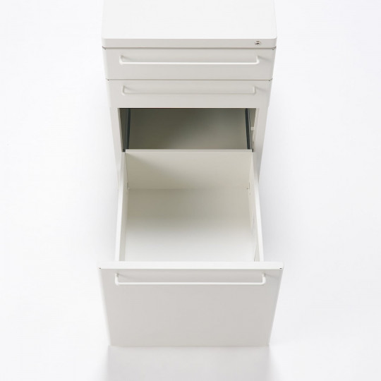 Szafka biurkowa kontenerek stal jasny szary