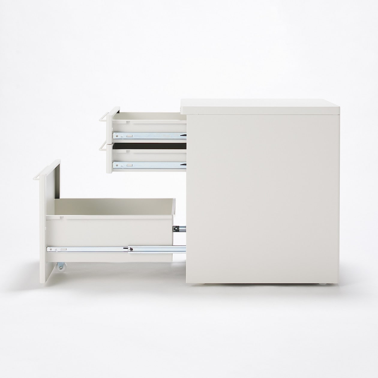 Szafka biurkowa kontenerek stal jasny szary