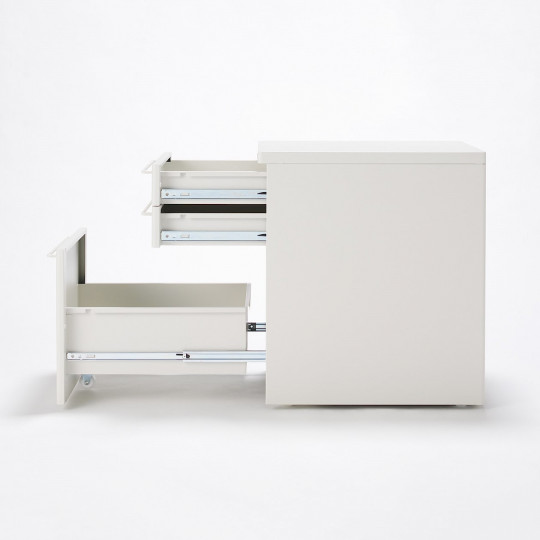 Szafka biurkowa kontenerek stal jasny szary