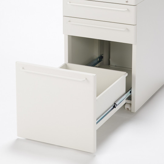 Szafka biurkowa kontenerek stal jasny szary