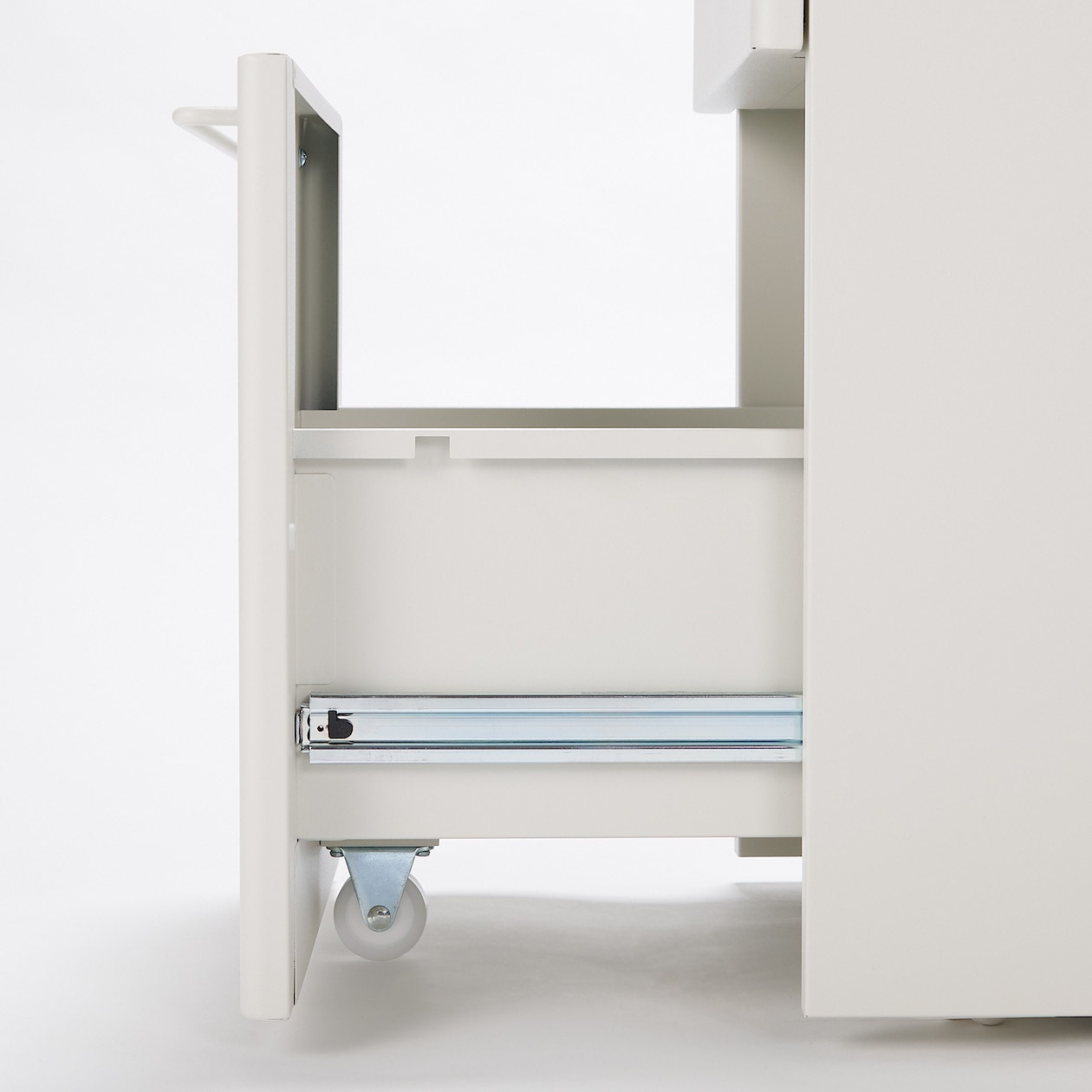 Szafka biurkowa kontenerek stal jasny szary