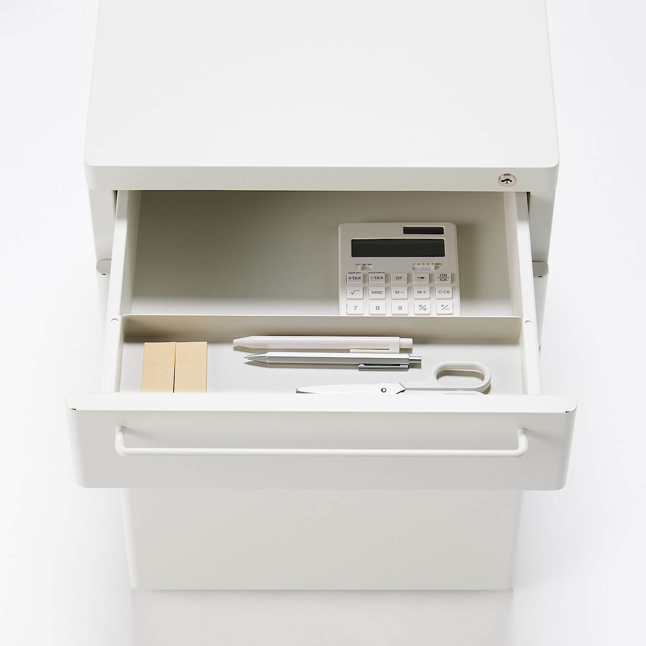 Szafka biurkowa kontenerek stal jasny szary