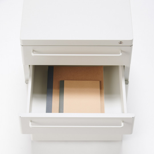 Szafka biurkowa kontenerek stal jasny szary