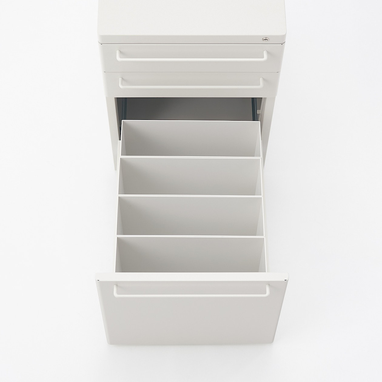 Szafka biurkowa kontenerek stal jasny szary