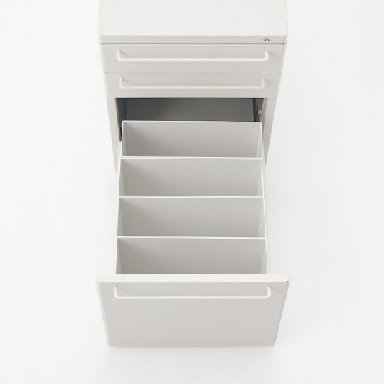 Szafka biurkowa kontenerek stal jasny szary