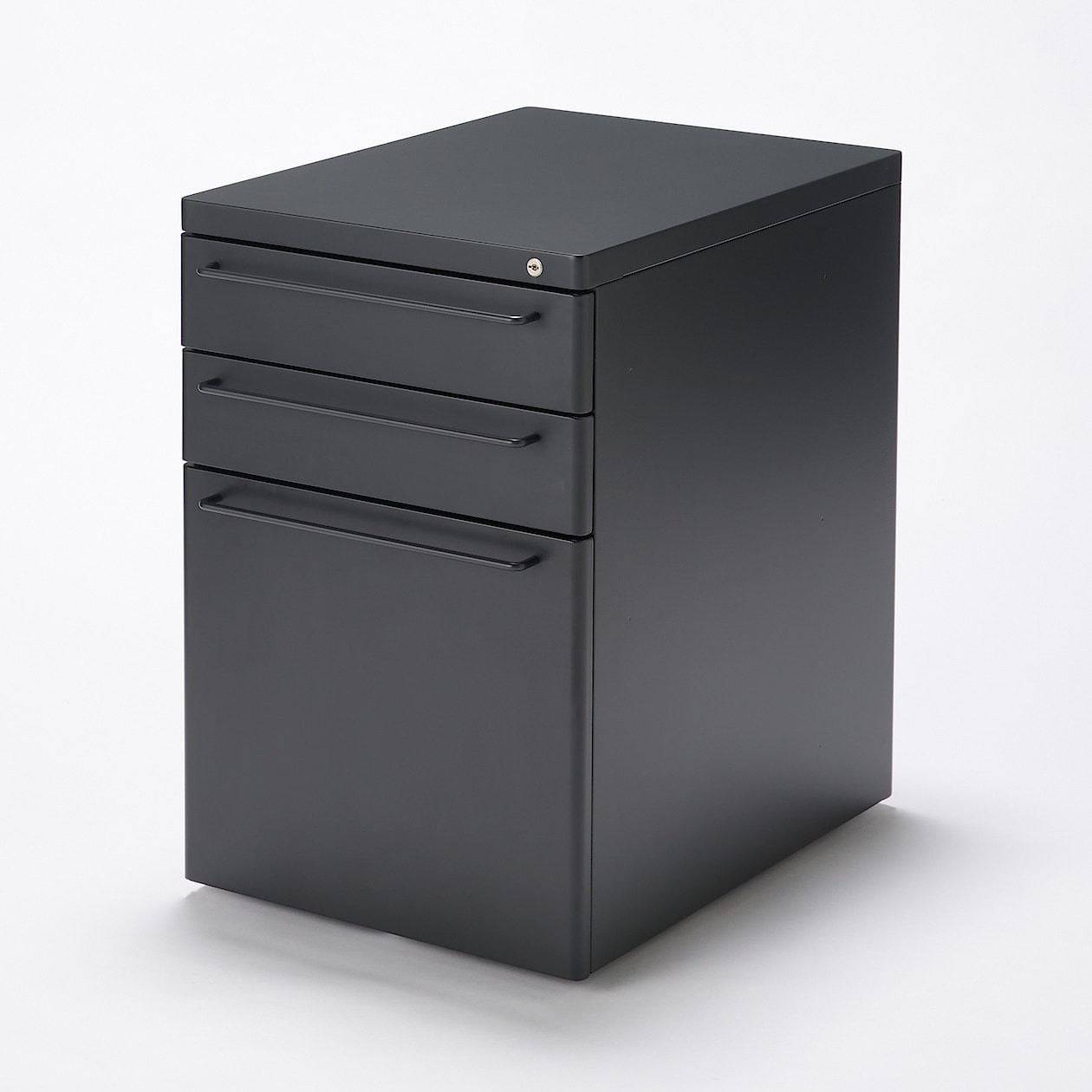 Szafka biurkowa kontenerek stal ciemny szary