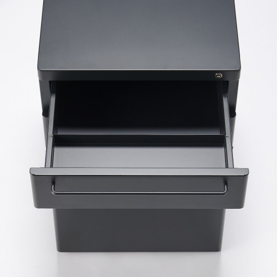 Szafka biurkowa kontenerek stal ciemny szary