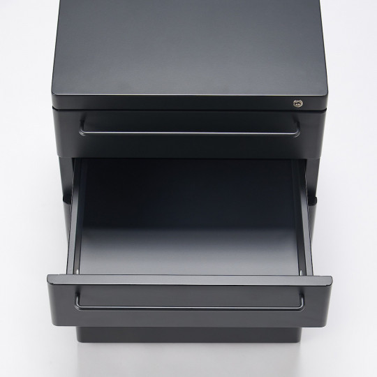 Szafka biurkowa kontenerek stal ciemny szary