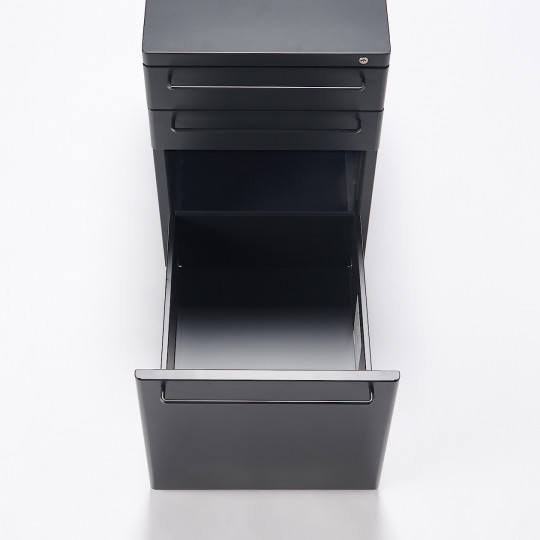 Szafka biurkowa kontenerek stal ciemny szary