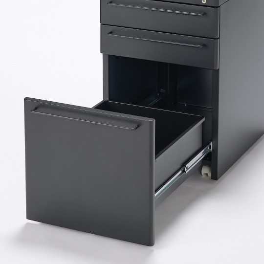 Szafka biurkowa kontenerek stal ciemny szary