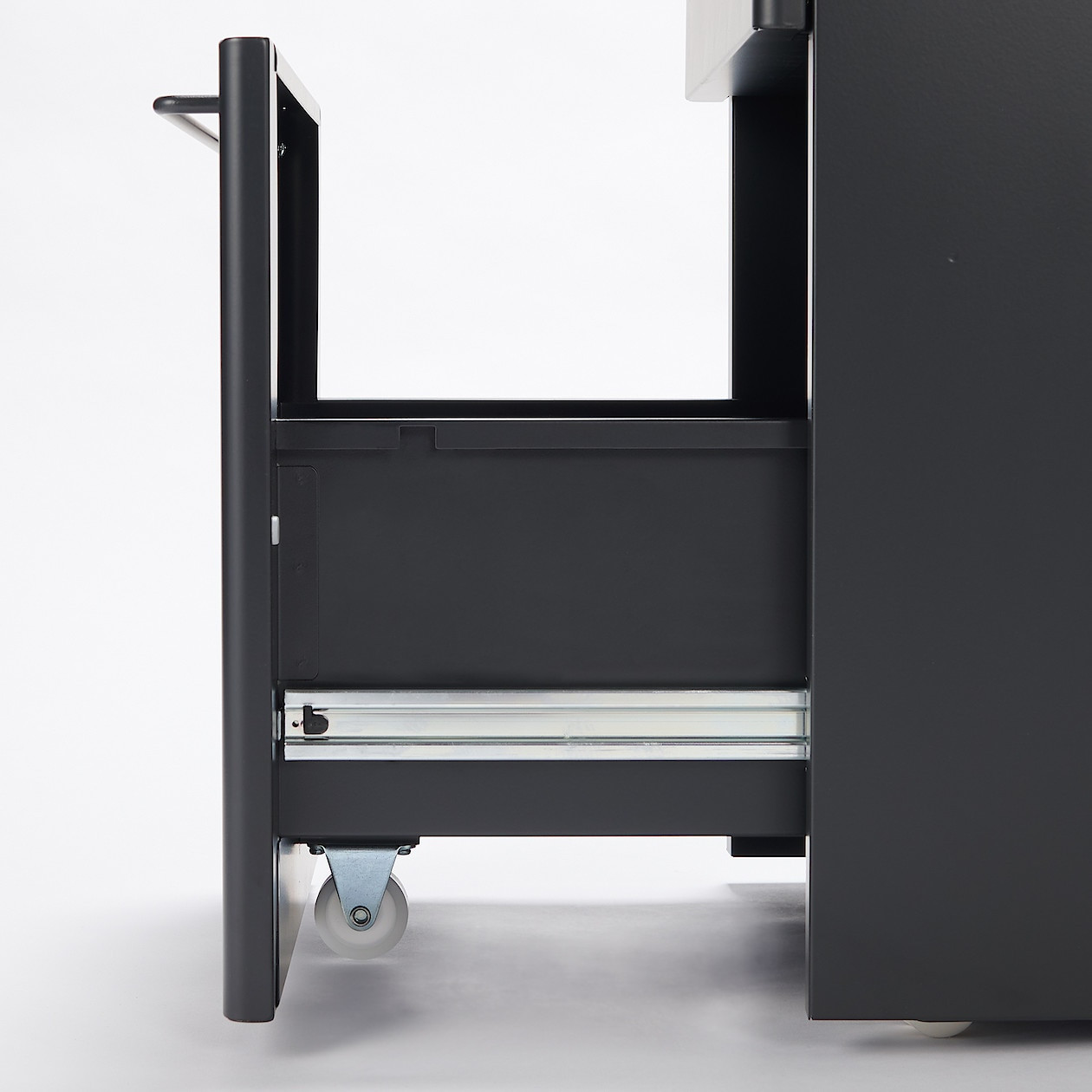 Szafka biurkowa kontenerek stal ciemny szary