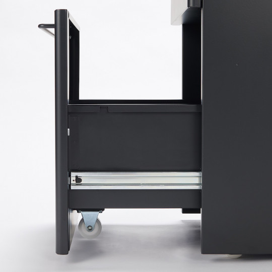 Szafka biurkowa kontenerek stal ciemny szary