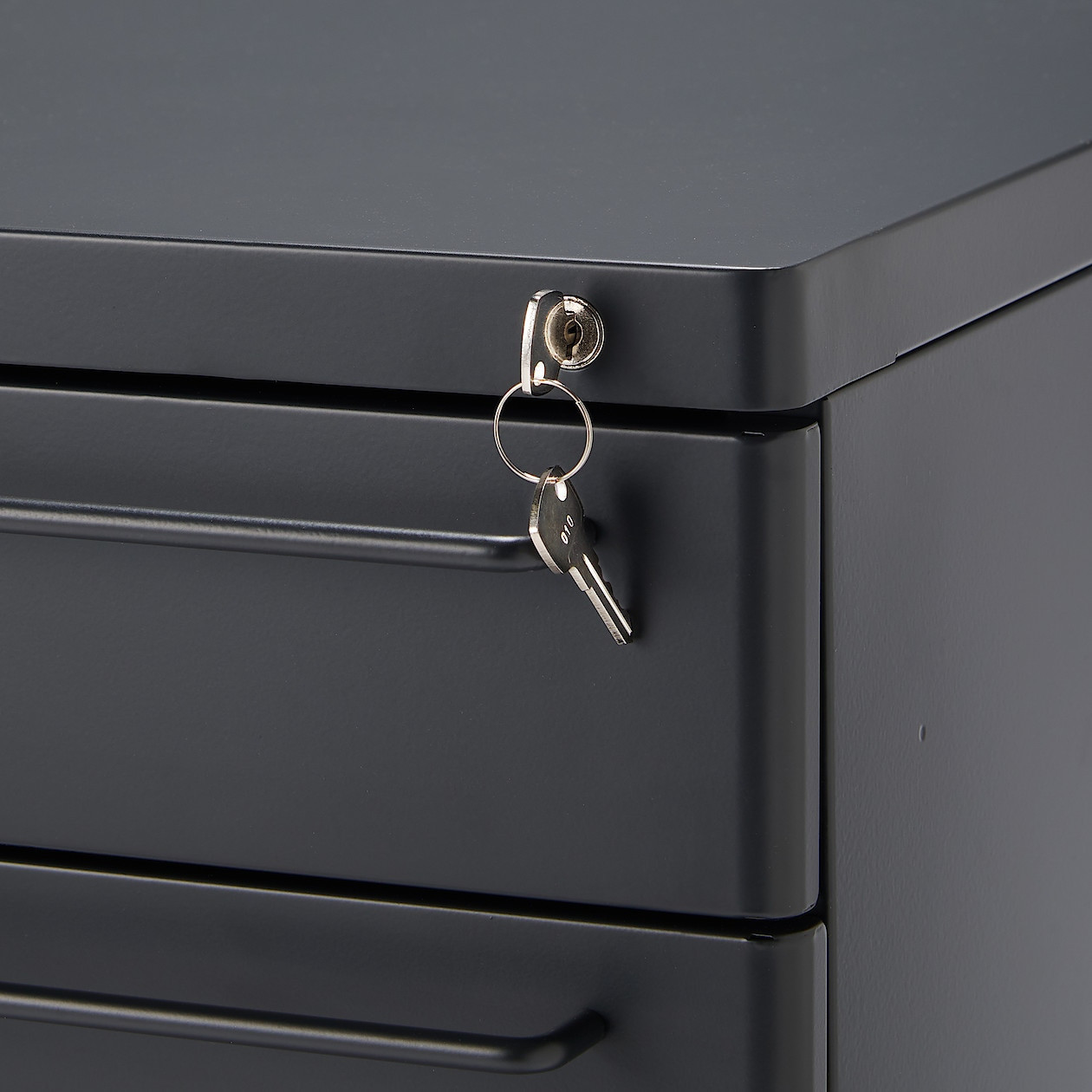 Szafka biurkowa kontenerek stal ciemny szary