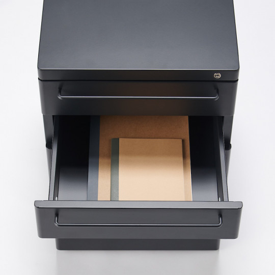 Szafka biurkowa kontenerek stal ciemny szary