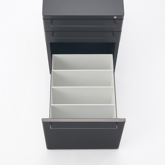 Szafka biurkowa kontenerek stal ciemny szary