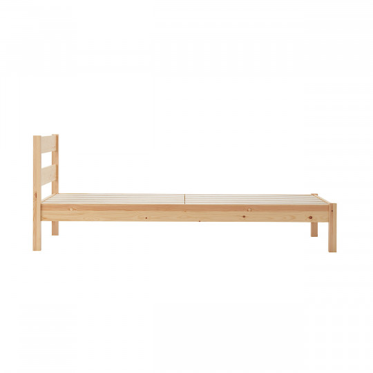Łóżko z wezgłowiem pojedyncze 100 x 201.5 cm sosna
