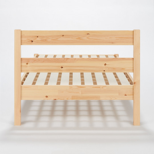 Łóżko z wezgłowiem pojedyncze 100 x 201.5 cm sosna