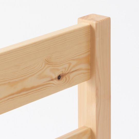 Łóżko z wezgłowiem pojedyncze 100 x 201.5 cm sosna