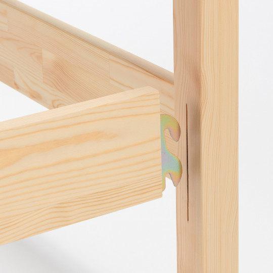 Łóżko z wezgłowiem podwójne 143 x 201.5 cm sosna