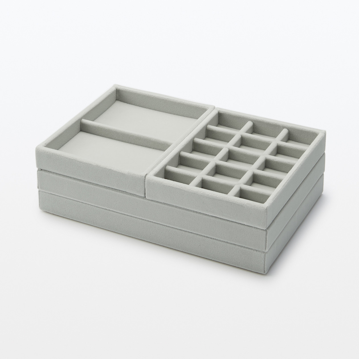 Wkład welurowy na biżuterię z 15 przegródkami S