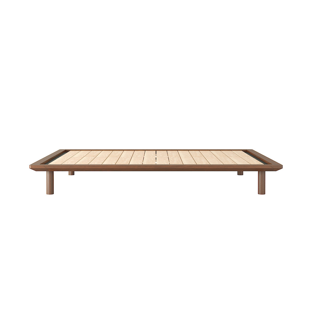 Łóżko systemowe pojedyncze 103 x 202 cm orzech