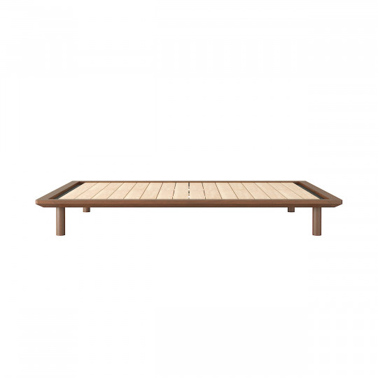 Łóżko systemowe pojedyncze 103 x 202 cm orzech