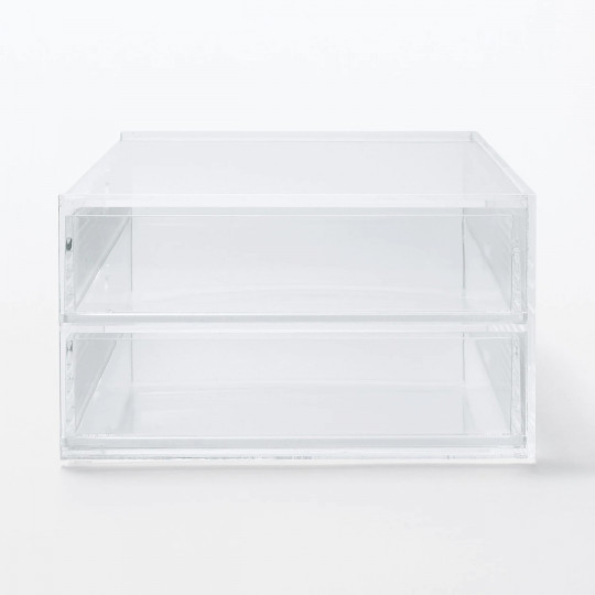 Organizer z 2 szufladami akrylowy L