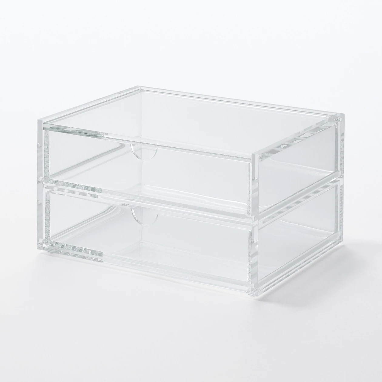 Organizer z 2 szufladami akrylowy otwierany S